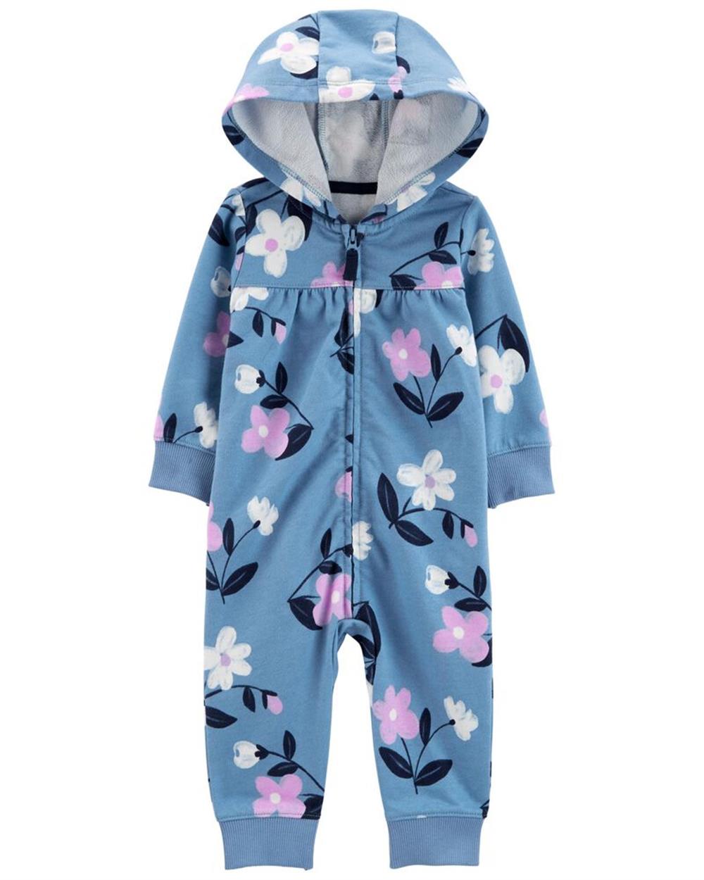 Carters Floral Hooded Jumpsuit
