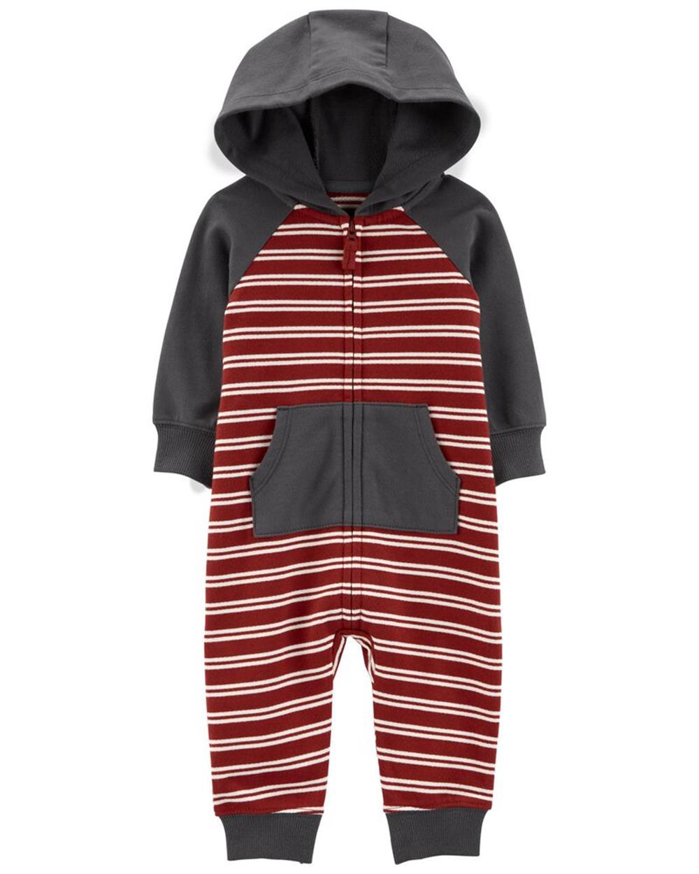 Carters Striped Hooded Jumpsuit