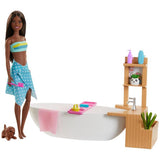 Mattel Barbie® Fizzy Bath Doll and Playset, Brunette, with Tub, Puppy & More