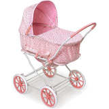 Badger Basket Pink Rosebud 3-in-1 Doll Pram, Carrier, and Stroller