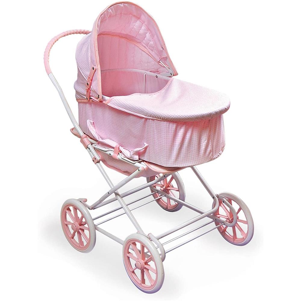 badger double doll stroller Badger Basket 3-in-1 Doll Pram, Carrier, and Stroller, Pink Gingham – S&D Kids
