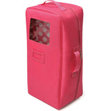 Badger Basket Doll Travel Case with Bed and Bedding - Dark Pink (fits 18'' Dolls)