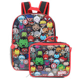 Marvel 16'' Full Size Kawaii Backpack Lunchbox Set Bookbag School Set