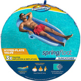 SwimWays Spring Float SunCatcher Pool Lounge Chair with Hyper-Flate Valve, Blue