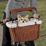 PetSafe Happy Ride Wicker Bicycle Basket for Dogs and Cats