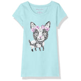 Colette Lilly Girls 2T-4T Puppy Sequin Shirt