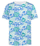FILA Boys 8-18 Short Sleeve Multicolor All Over Print 1911 T-Shirt
