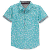 FAZE 1 Boys 8-20 Short Sleeve Printed Woven Button Down Shirt