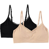 Rene Rofe Girls Lace Padded Bralettes 2-Pack