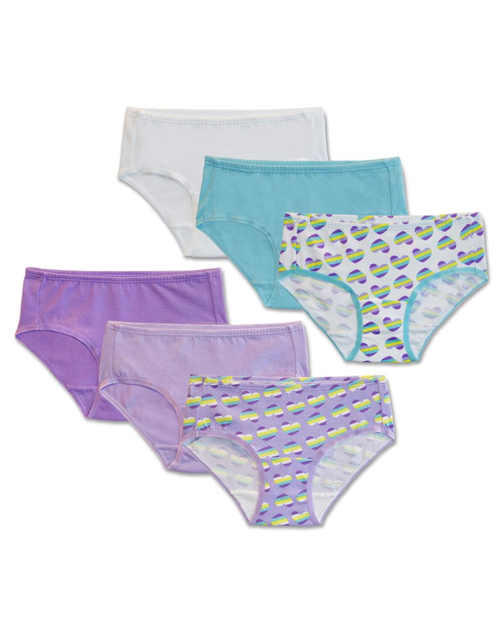 Fruit Of The Loom Girls Cotton Hipster Underwear 10 Pack, 10, Assorted 