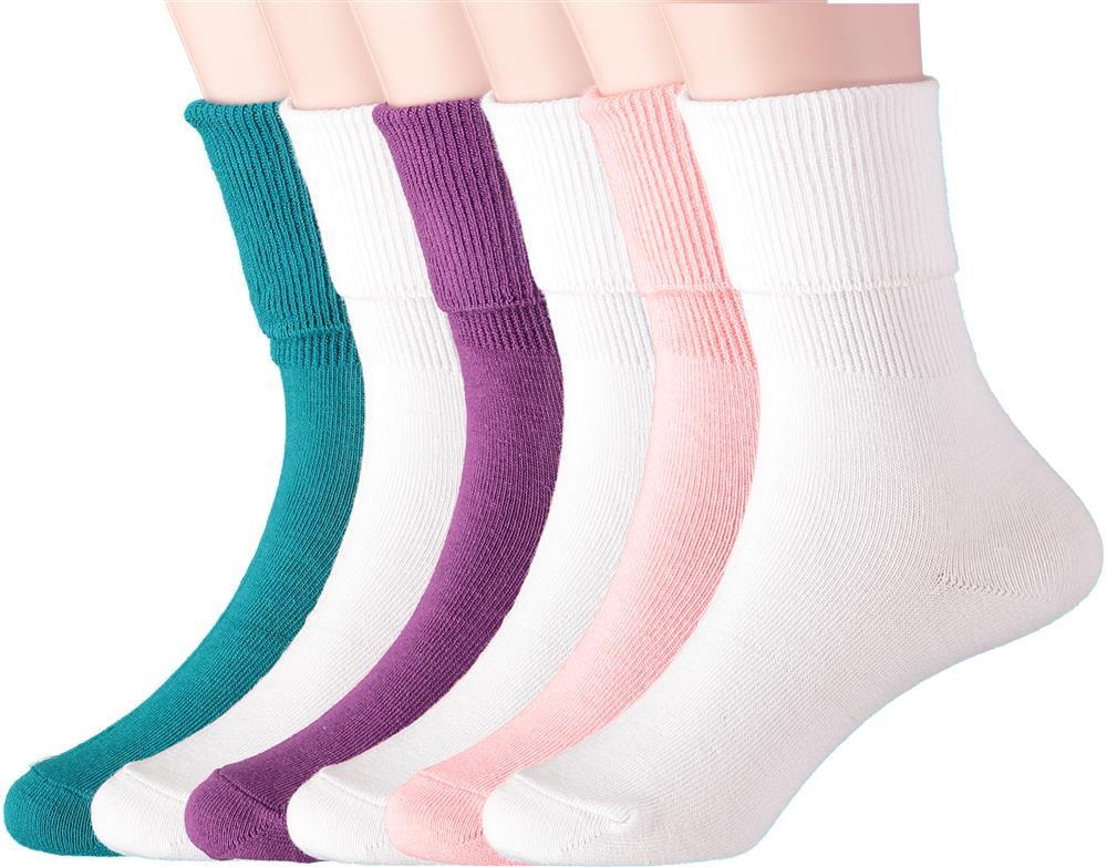 Winners Choice Girls 5 Pack Cuff Sock - Assorted Colors