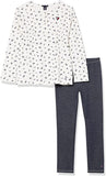 Tommy Hilfiger Girls Floral Ribbed Henley Jean Legging Set