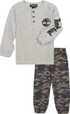 Timberland Boys Thermal Henley Camo Jogger Set