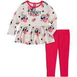 Tommy Hilfiger Girls Floral LS Peplum Top Legging Set