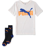 PUMA Boys 8-20 Short Sleeve T-Shirt and Sock Set