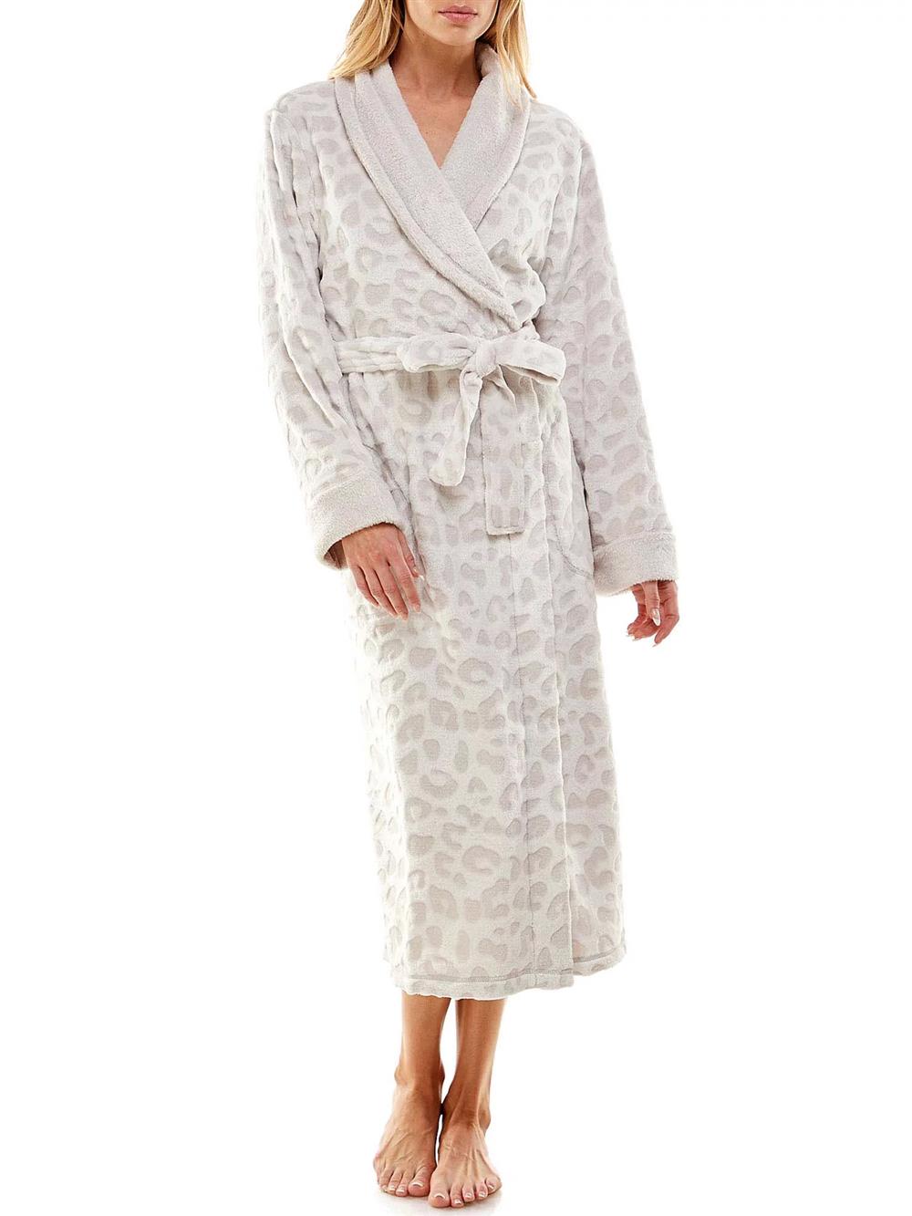 Linen-blend dressing gown - White - Ladies | H&M