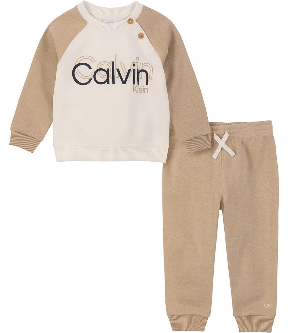 Calvin Klein Boys 0-9 Months Raglan Jogger Set