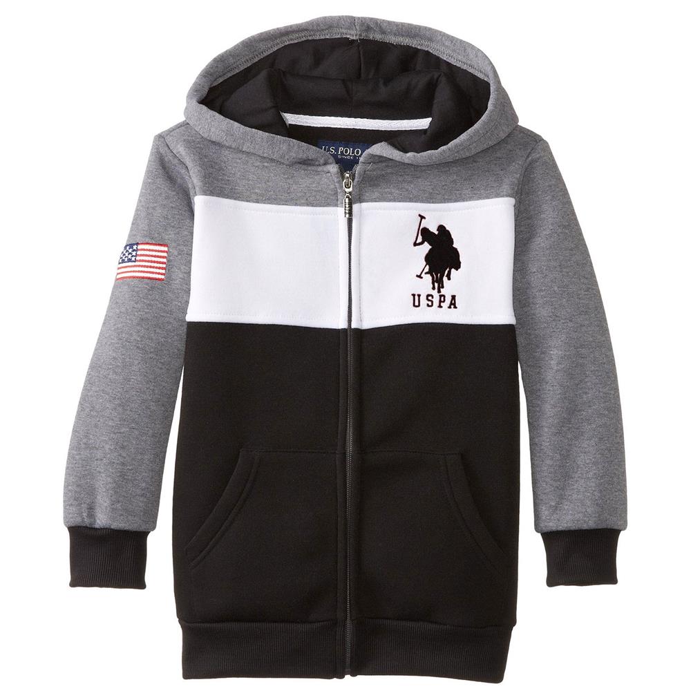 U.S. Polo Association Boys 4-7 Color Block Sweatshirt