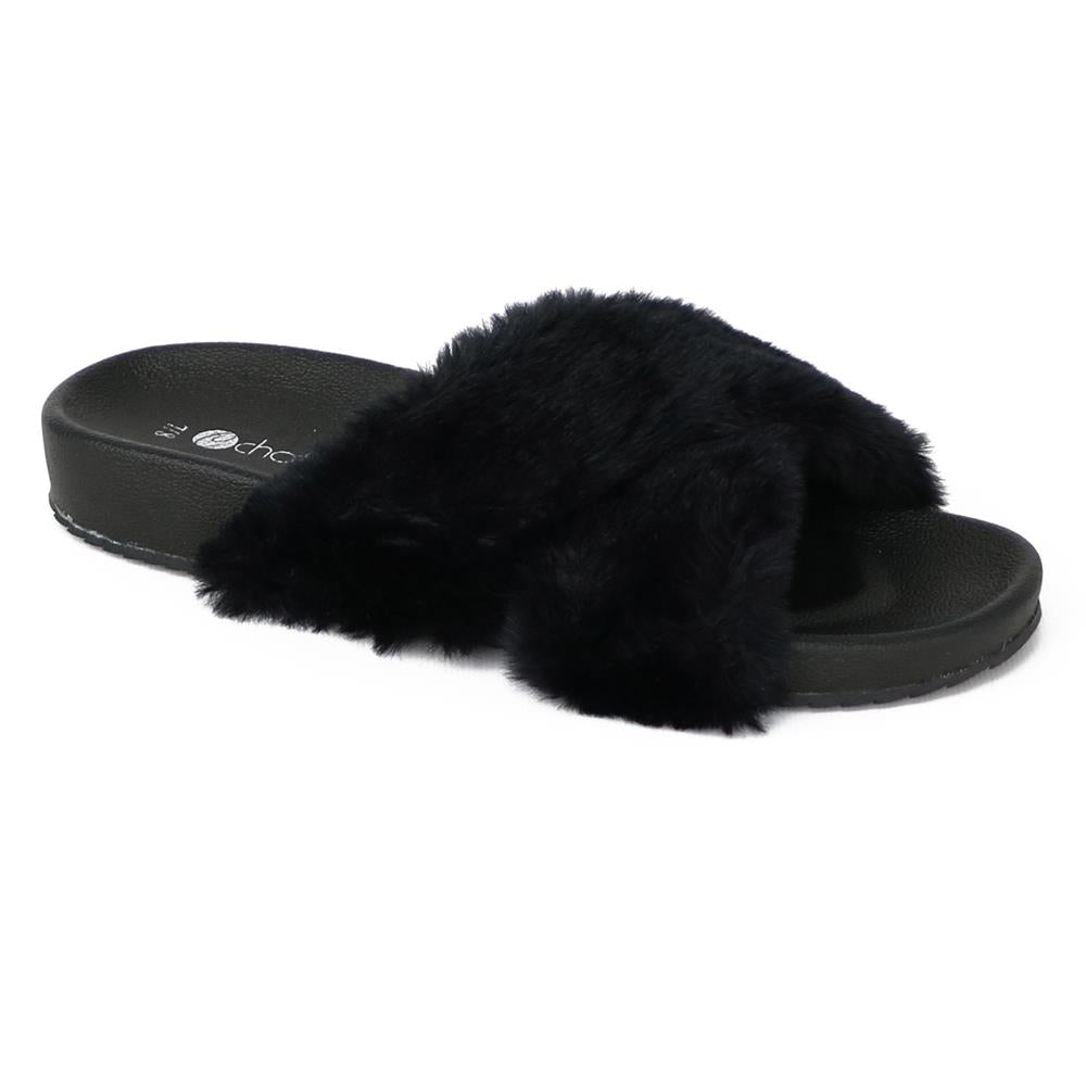 Chatties Fur Slide Sandal – S&D Kids