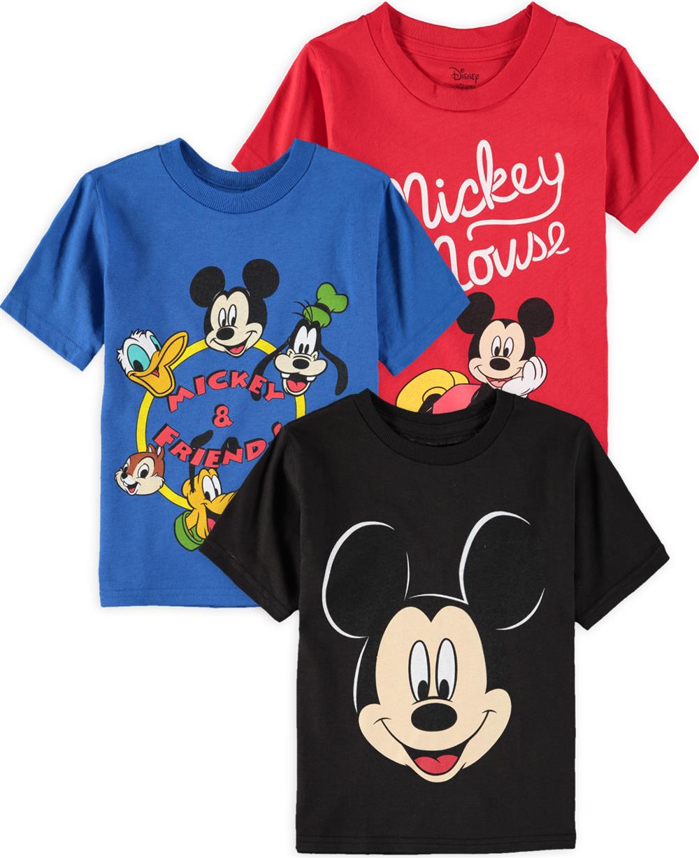 Disney Boys' 2T-4T Mickey Mouse 3 Pack T-Shirt Bundle