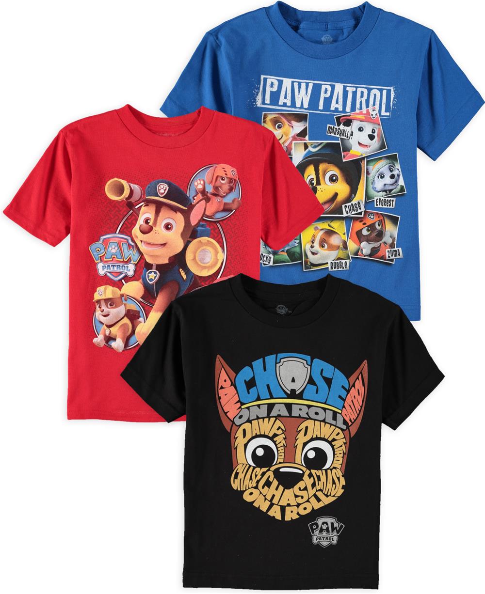 Nickelodeon Boys' 2T-7 Paw Patrol Multi Pack T-Shirt Bundle