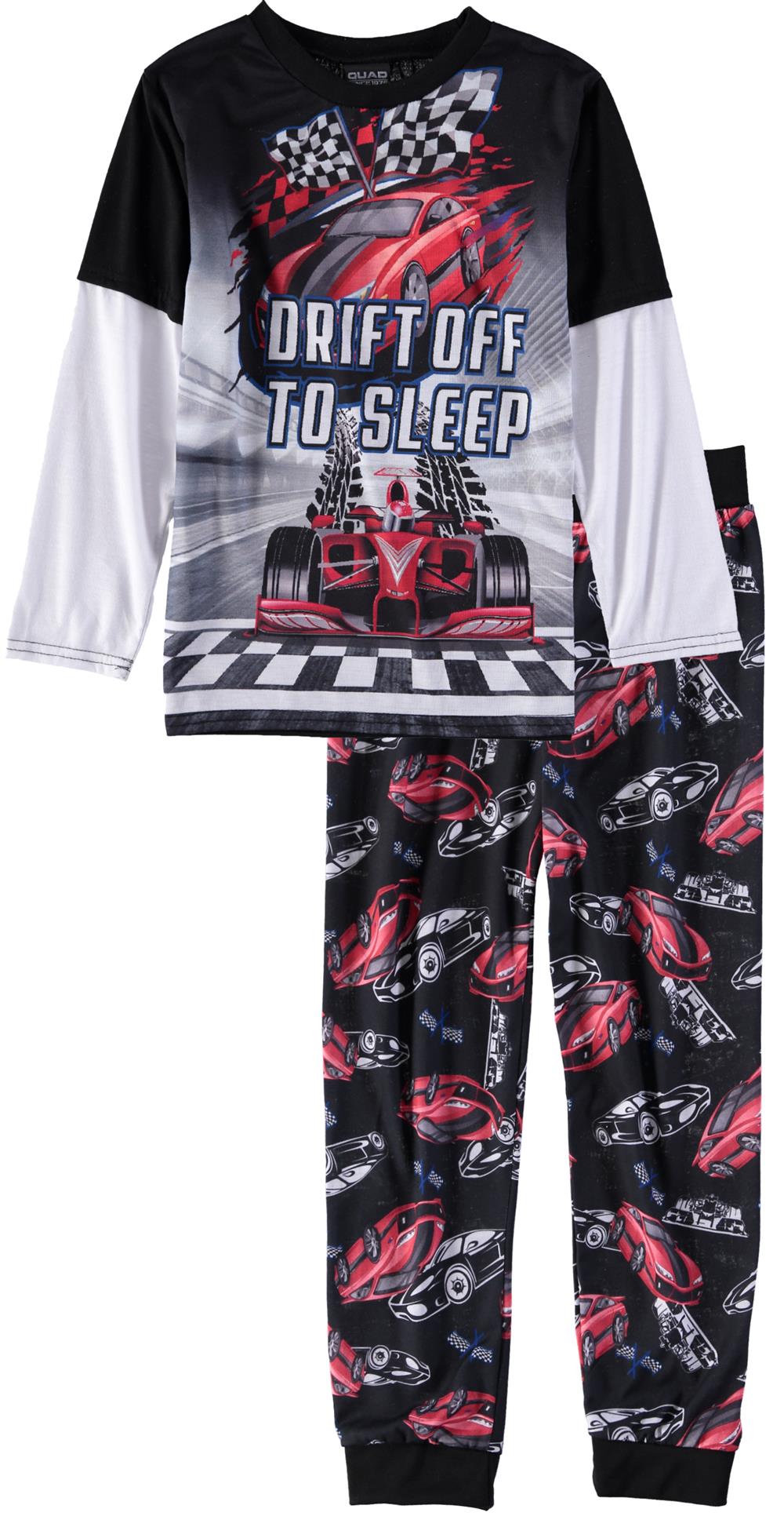 Quad Seven Boys 8-20 Race Car Long-Sleeve Pajama Set