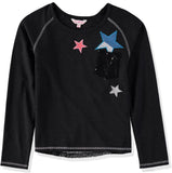 Delias Girls 4-6X Star Sequin Pocket Raglan Shirt