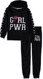 Star Ride Girls 7-16 2-Piece Eyelet Lace Up Hooded Sweatshirt Jogger Set