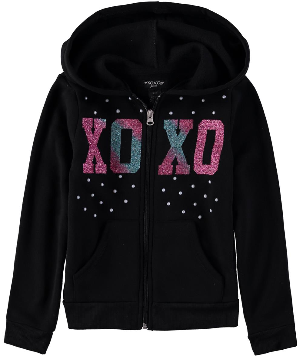 XOXO Girls 4-6x  Glitter Logo Fleece Hoodie