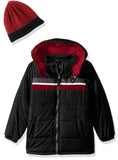 iXtreme Boys 8-20 Chest Stripe Puffer Jacket W/ Hat