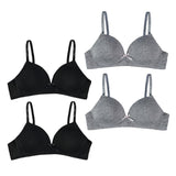 Rene Rofe Girls' Wireless Molded Bras with Adjustable Straps (4 Pack)
