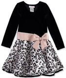 Bonnie Jean Girls 2T-4T Animal Print Flock Hipster Dress