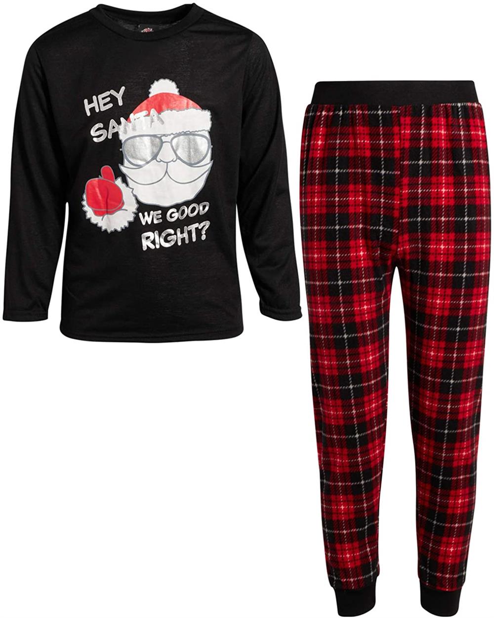 PJs & Presents Boys Hey Santa Pajama Set