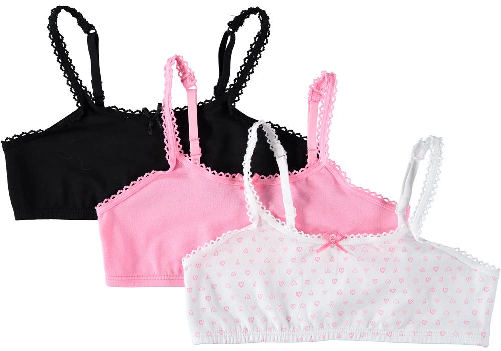 Rene Rofe Girls 7-16 Lydia Bralette 3-Pack – S&D Kids