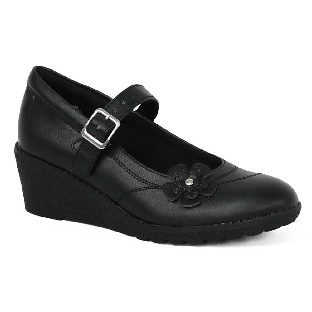 Rachel Shoes Little Girls 12-4 Flower Wedge Dress Shoe S&D Kids Rachel Shoes Little Girls 12-4 Flower Wedge Dress Shoe S&D Kids