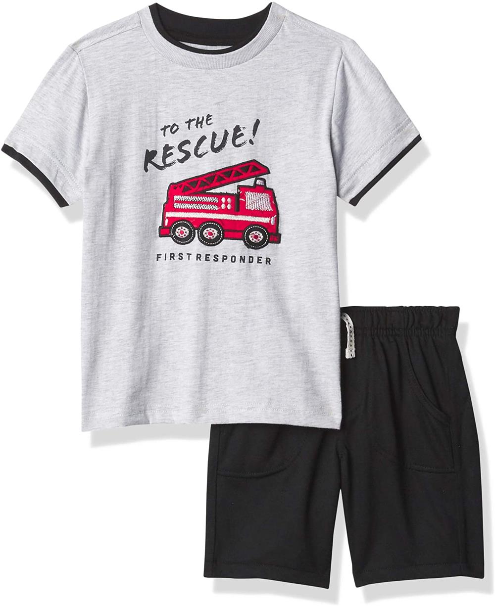 Kids Headquarters Boys 12-24 Months Rescue Firetruck Short Set