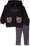 Calvin Klein Girls 2T-4T Leopard Hoodie Jegging Set