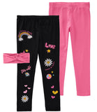 Pink Velvet Girls 7-16 2-Pack Print Legging with Matching Headband