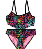 Limited Too Two Piece Cheetah Print Swim Suit