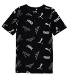 PUMA Boys 8-20 Short Sleeve All Over Print Logo T-Shirt