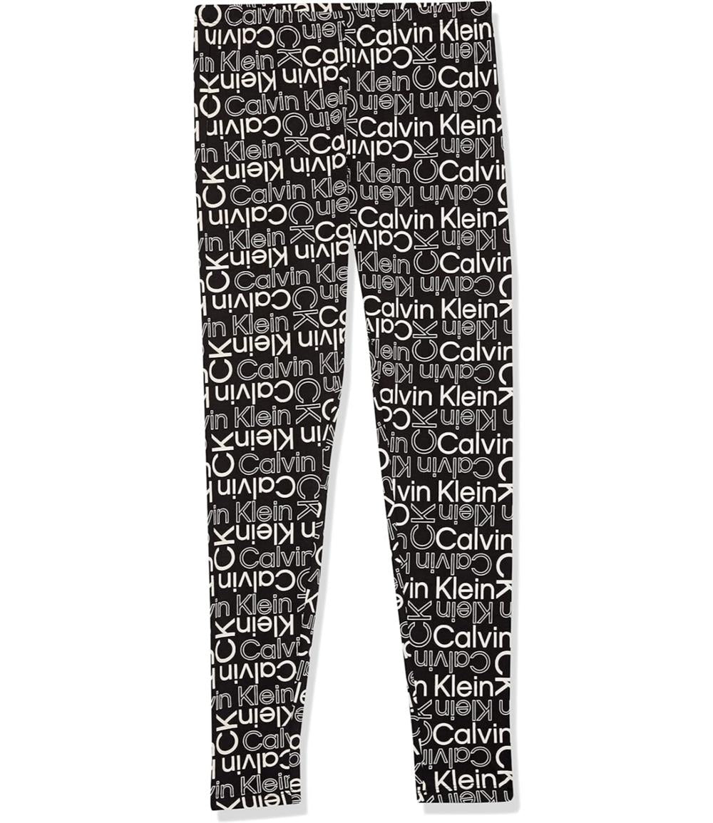 Calvin Klein Girls 7-16 All Over Print Logo Legging
