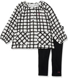 Calvin Klein Girls 2T-4T Check Woven Legging Set