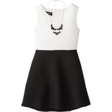 Amy Byer Girls 7-16 Textured Knit Dress with Necklace
