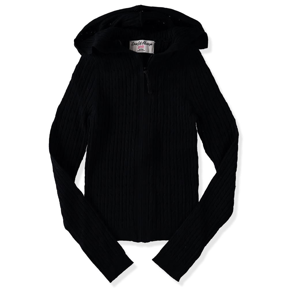 Full Circle Girls 7-16 Cable Zip Front Hooded Sweater – S&D Kids