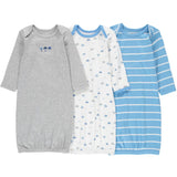 Wan-A-Beez Unisex Baby 0-6 Months Printed Gown - 3 Pack