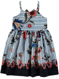 Bonnie Jean Girls 4-6x Floral Striped Dress