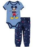 Disney Boys 0-9 Months Mickey Mouse Short Sleeve Bodysuit Pant Set