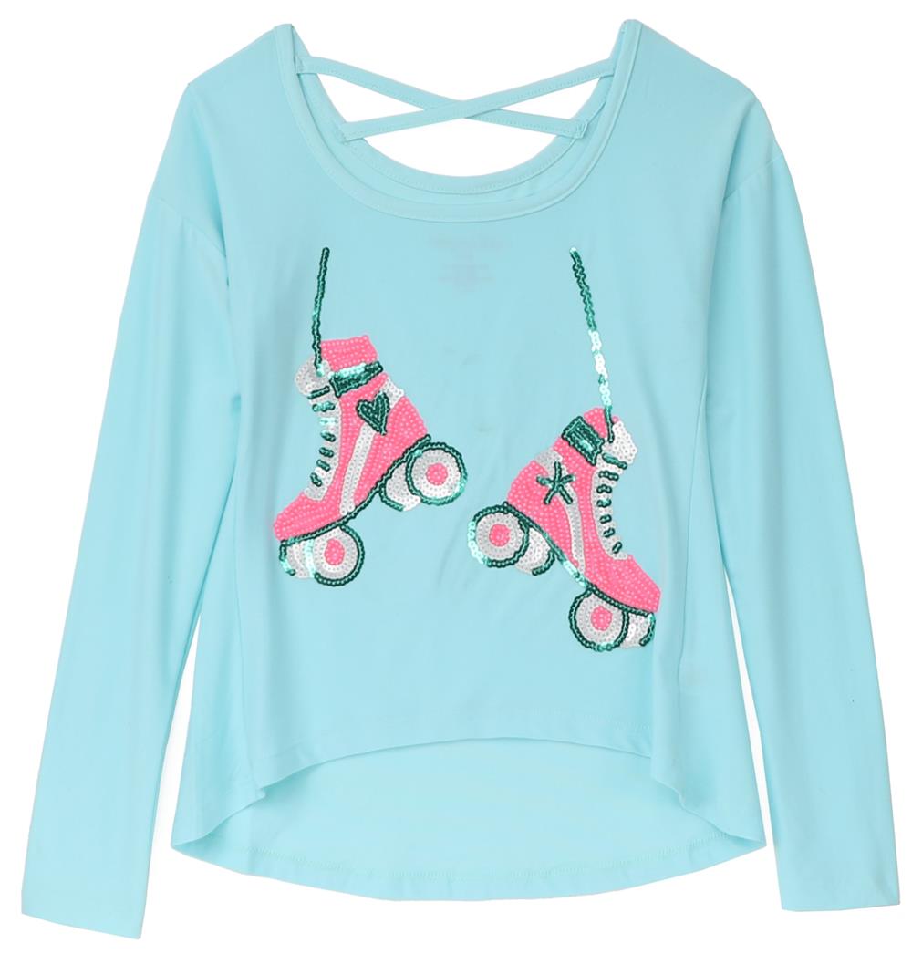 Colette Lilly Girls 4-6X Skate Sequin Long Sleeve Shirt