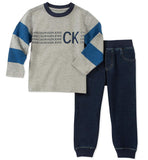 Calvin Klein Boys 12-24 Months Long Sleeve Jogger Set