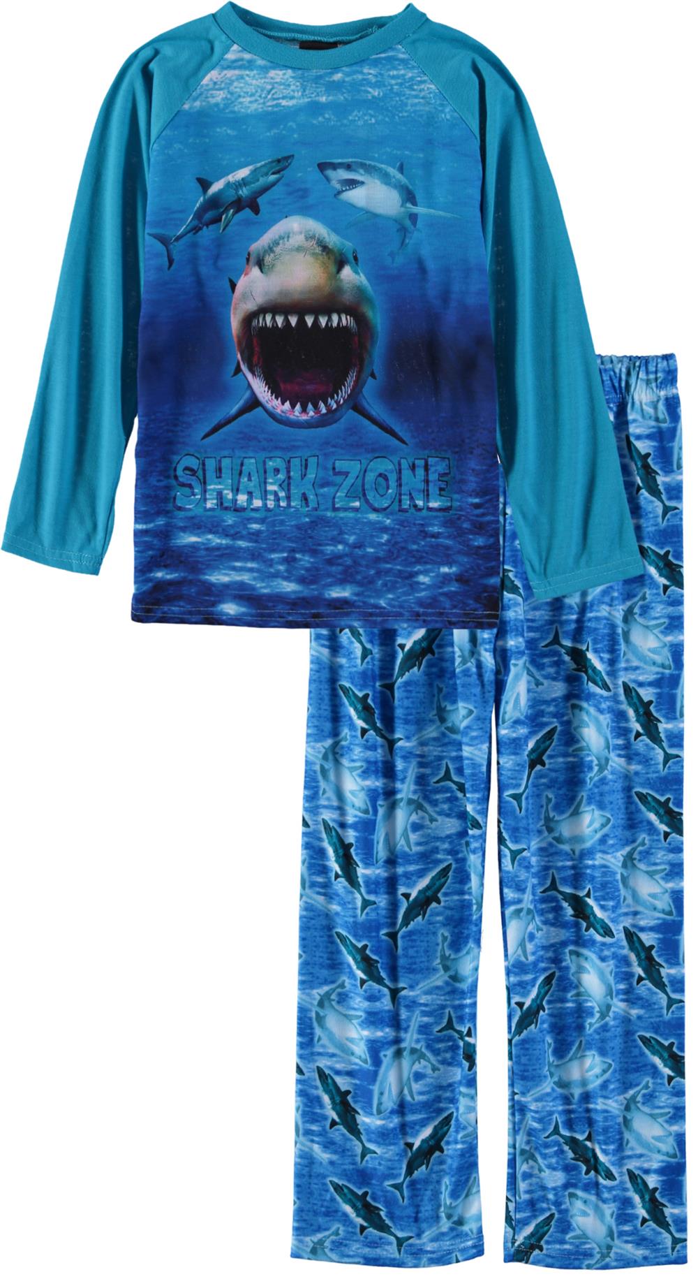 Quad Seven Boys 4-7 Shark Zone Pajama Set